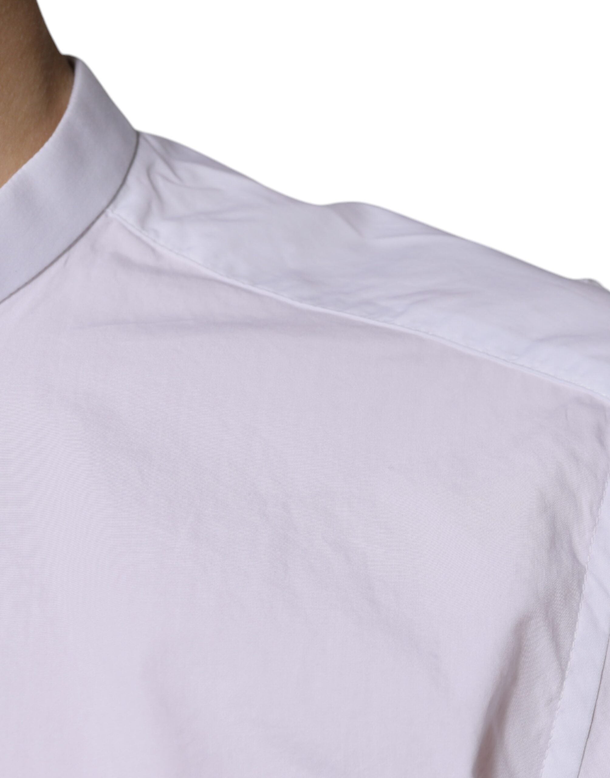 Dolce & Gabbana White Cotton Shirt MARTINI Slim Fit